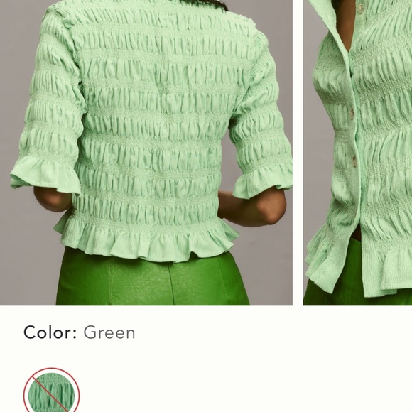 Maeve/Anthropologie Ruched Blouse - Picture 2 of 2